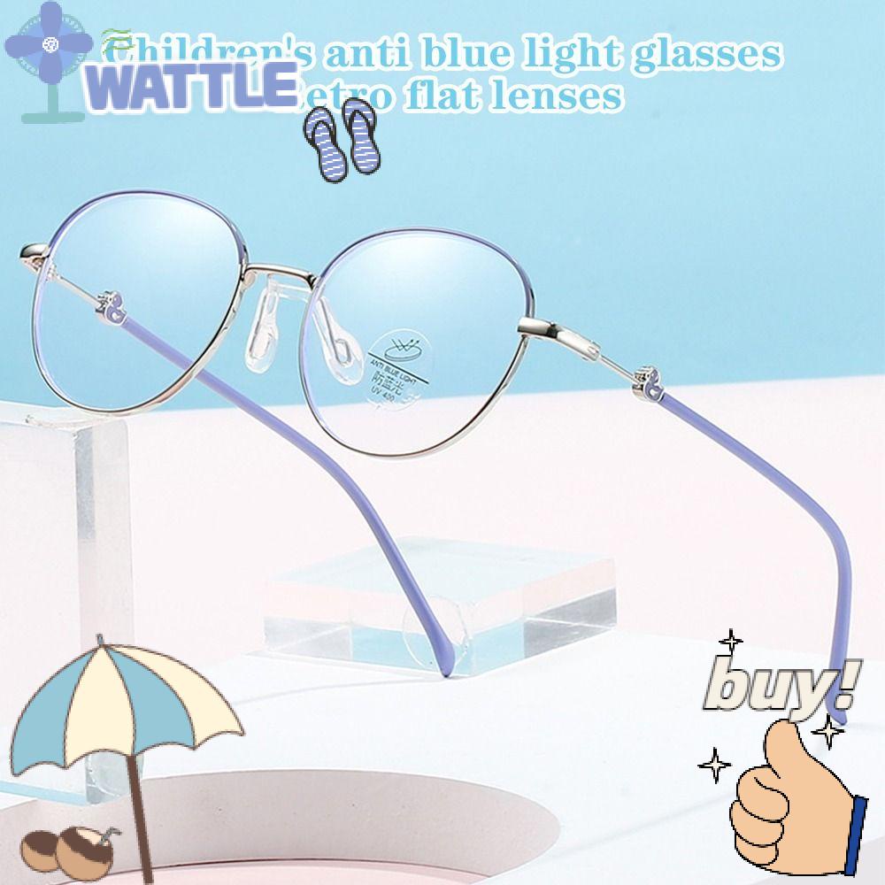 Kính Chống Ánh Sáng Xanh Nhỏ Gọn Gọng Kim Loại Siêu Nhẹ Bảo Vệ Mắt Cho Trẻ Em