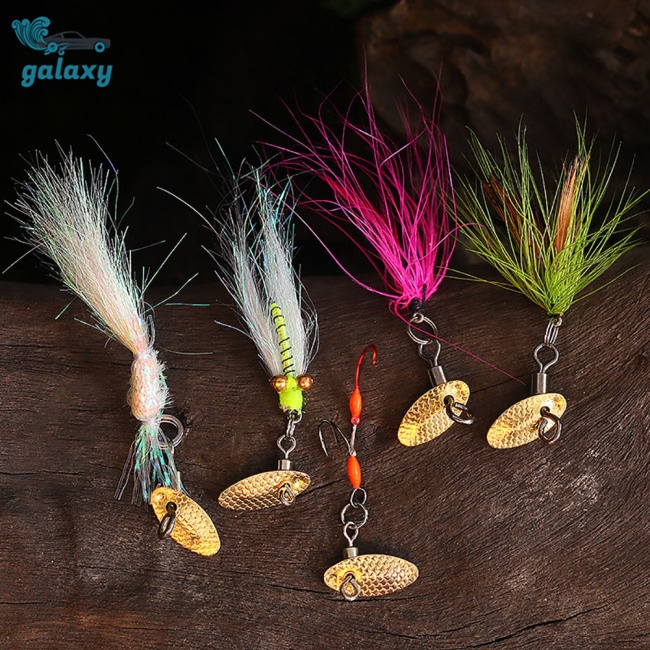 Galaxy Bộ 5 Mồi Câu Hình Côn Trùng Bằng Thép Carbon Cao Cấp