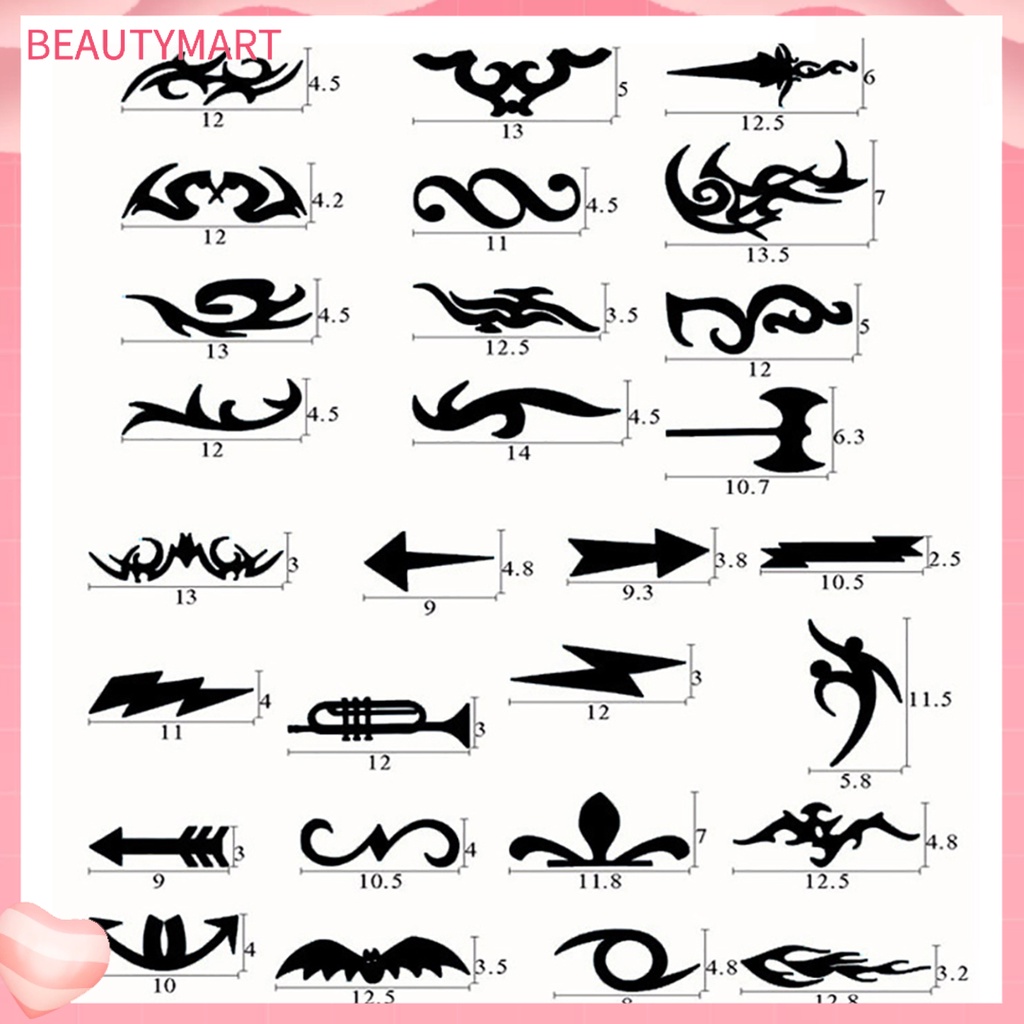 Khuôn Xăm Tạo Kiểu Tóc Bằng Nhựa Co Giãn Tái Sử Dụng Được DIY