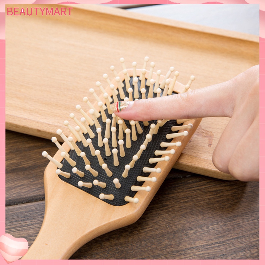 Lược Chải Tóc Túi Khí Mát Xa Da Đầu Chống Tĩnh Điện Bằng Gỗ