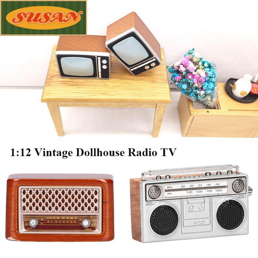 SUSANS Radio Đồ Chơi BúP Bê Phong CáCh Vintage Tỷ Lệ 1: 12