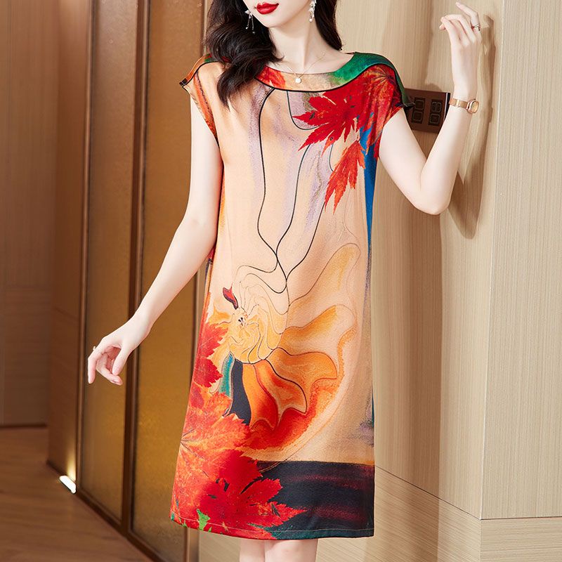 Đầm Lụa Cao Cấp Dáng Rộng Phong Cách Hàn Quốc Thời Trang Mùa Hè 2023 Dành Cho Bạn Nữ