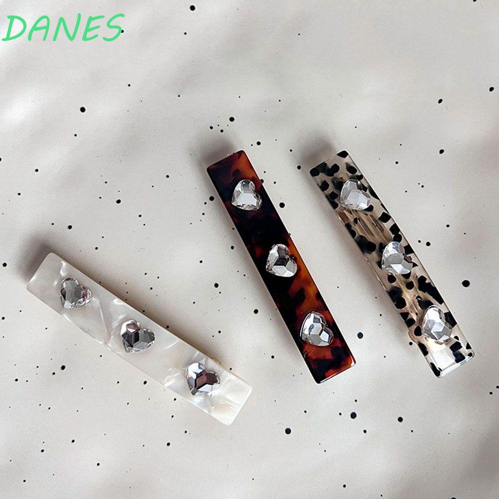 DANES Kẹp Tóc Mái Bên Họa Tiết Trái Tim Đơn Giản Thời Trang Cho Nữ