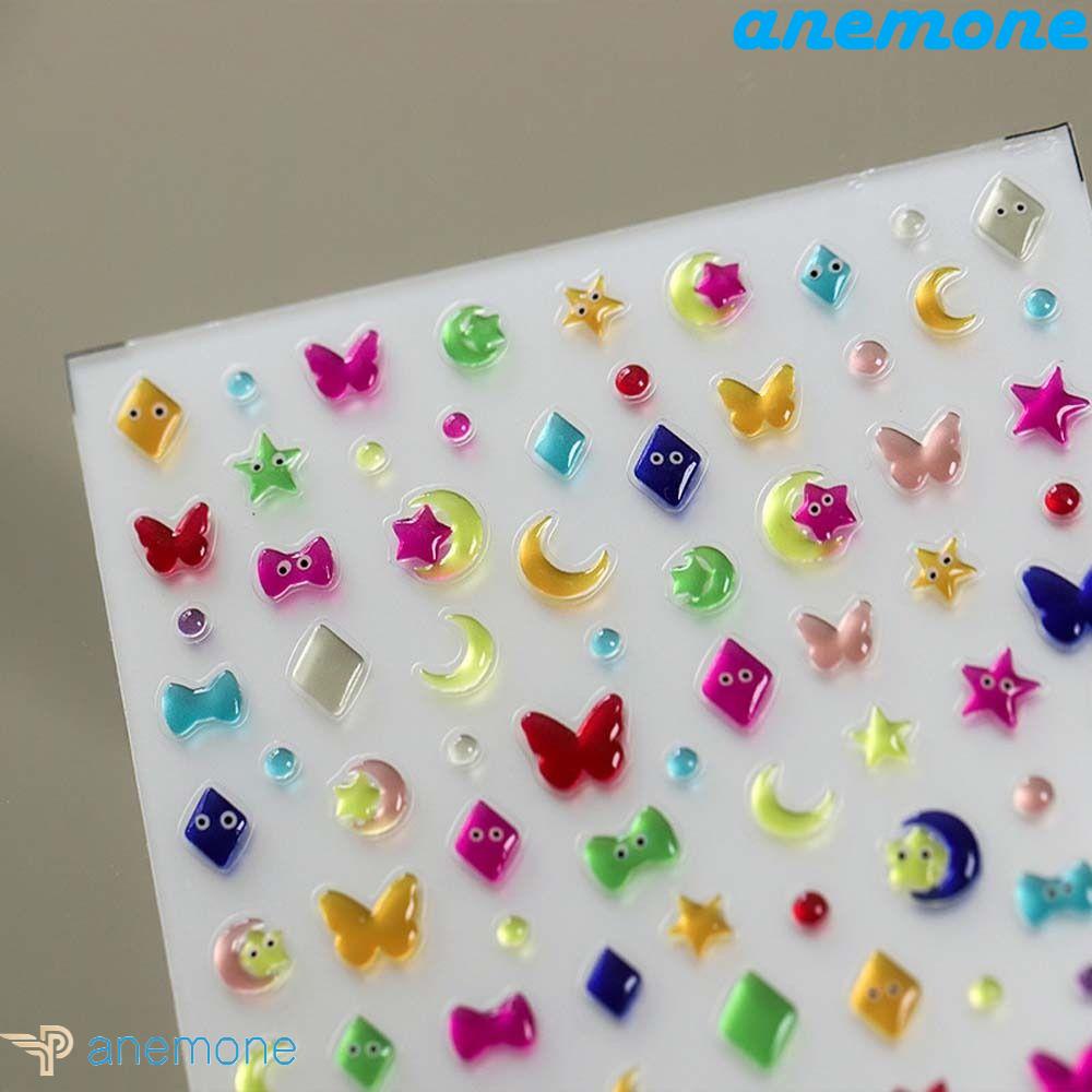 Miếng Dán Trang Trí Móng Tay Hình Gấu Hoạt Hình Nhiều Màu Sắc Dành Cho Salon