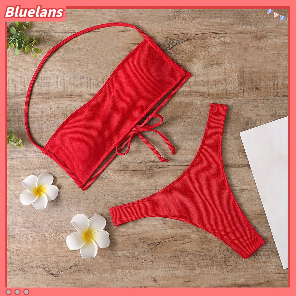 Bộ Bikini 2 Mảnh Màu Sắc Thời Trang Gợi Cảm Cho Nữ