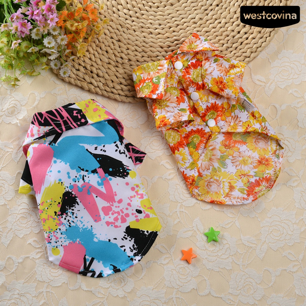 [COD]♞Áo Sơ Mi Thoáng Khí Phong Cách Hawaii Thời Trang Đi Biển Mùa Hè Cho Thú Cưng