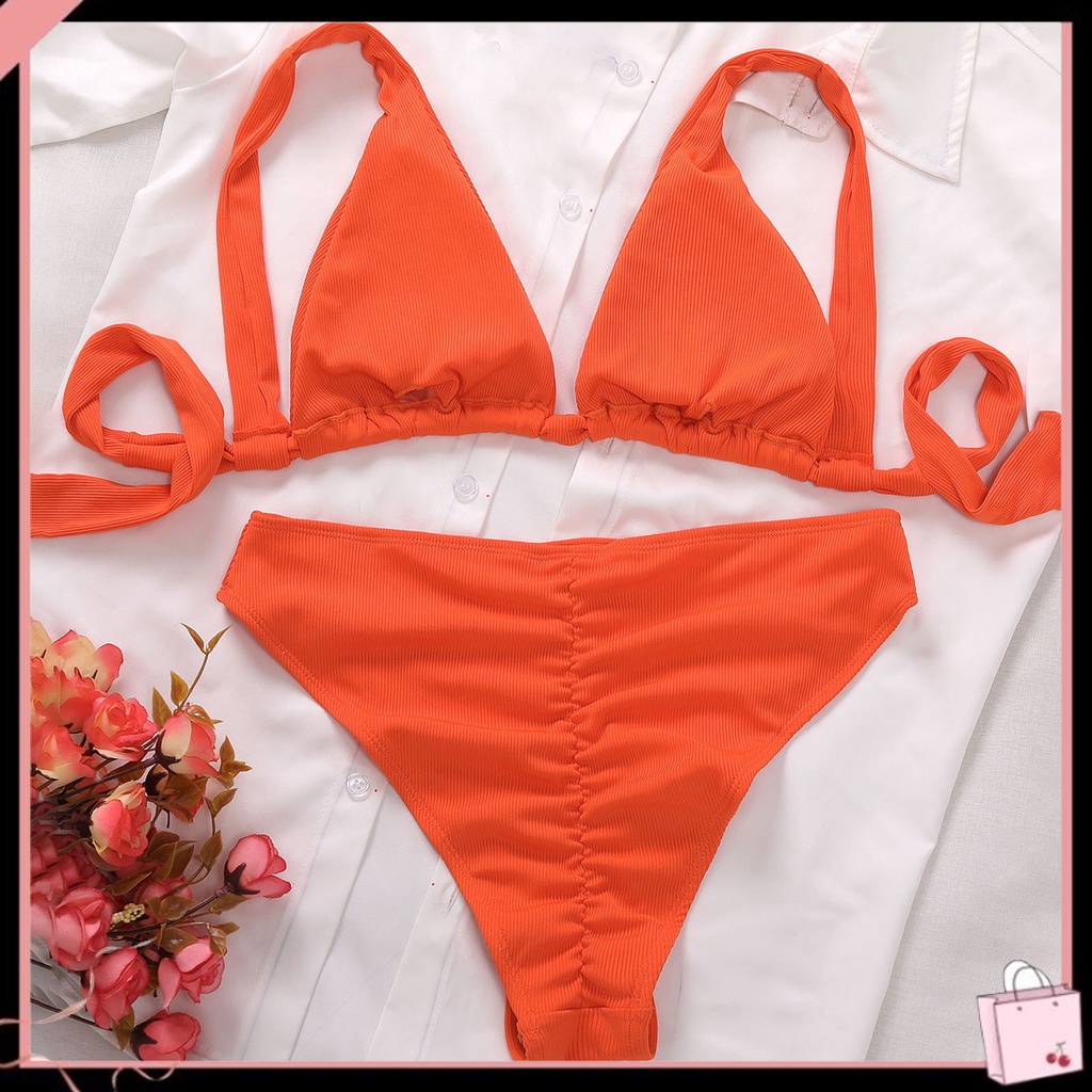 Bộ Đồ Bơi 2 Mảnh Màu Sắc Thời Trang Quyến Rũ Cho Nữ