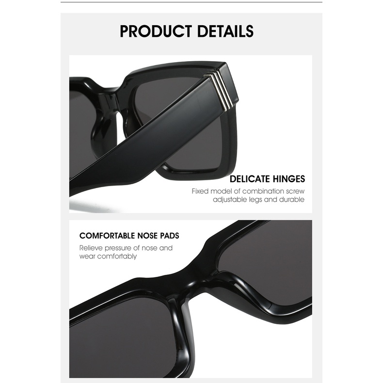 Kính Mát Gọng Vuông Thời Trang Đi Biển Cho Nam Nữ