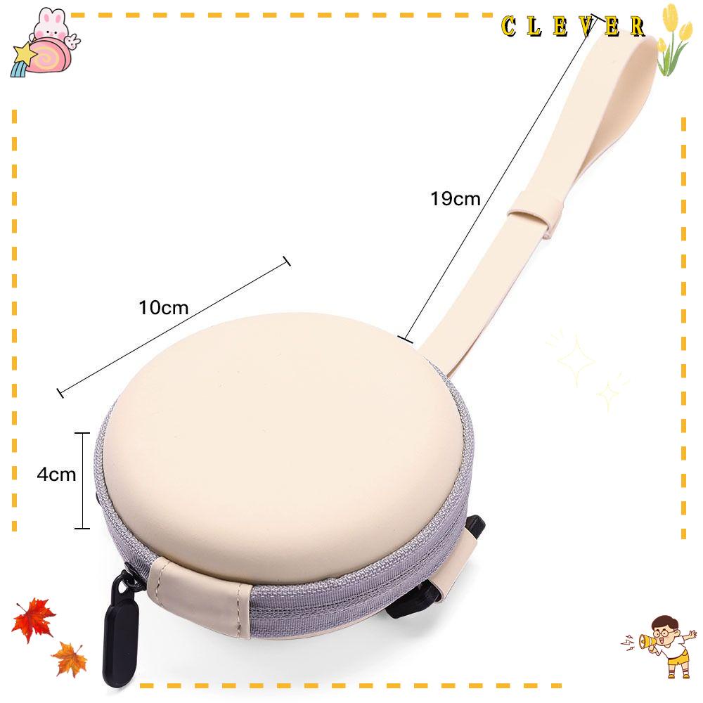 Hộp Đựng Mắt Kính Hình Tròn Có Khóa Kéo Có Thể Gấp Gọn Tiện Dụng Mang Theo Du Lịch