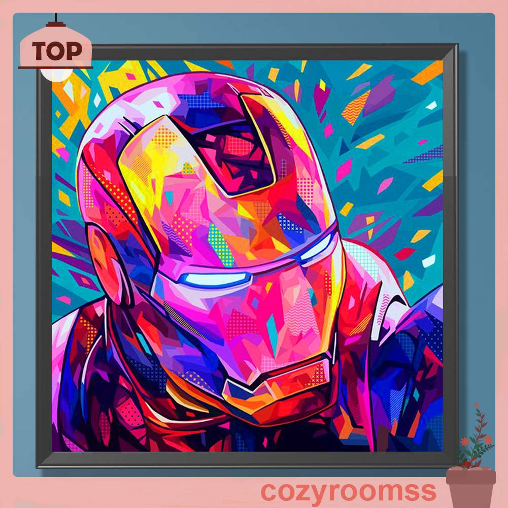 Bộ Tranh Đính Đá 5D Họa Tiết Marvel Độc Đáo DIY Dùng Trang Trí Nhà Cửa