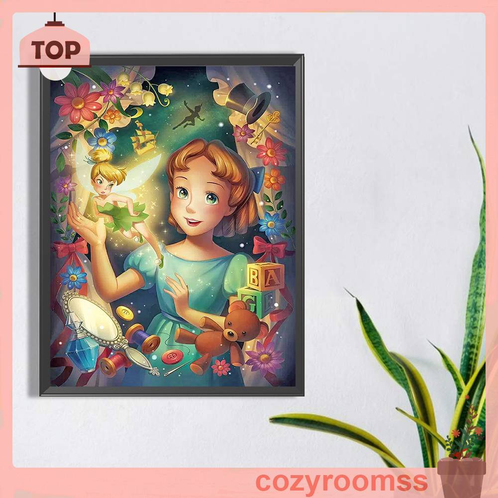 Tranh Đính Đá Kim Cương Toàn Bộ 5D DIY Hình Vẽ Tinker Bell