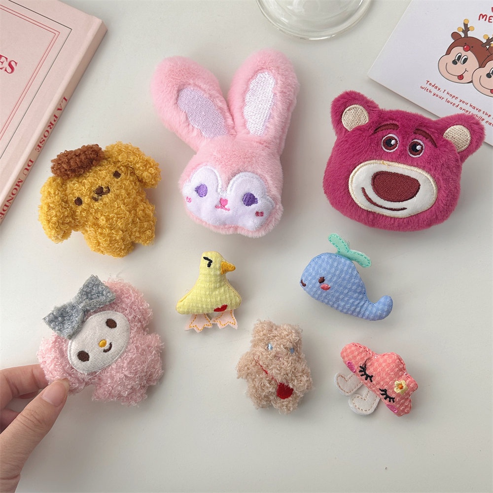 Ghim Cài Túi Xách / Khăn Choàng Hình Gấu / Thỏ / Melody Nhồi Bông Hoạt Hình Sanrio Đáng Yêu
