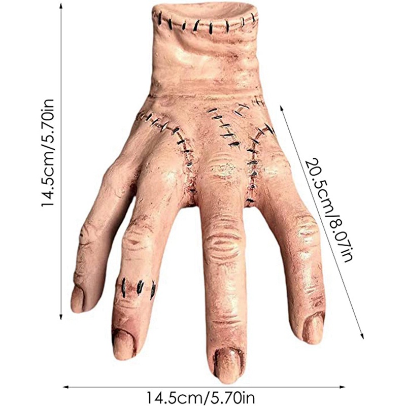 For wednesday addams đồ trang trí gia đình đồ chơi bằng tay pvc hand toy flesh-color palm toy the thing hand from wednesday addams, cosplay hand by addams family