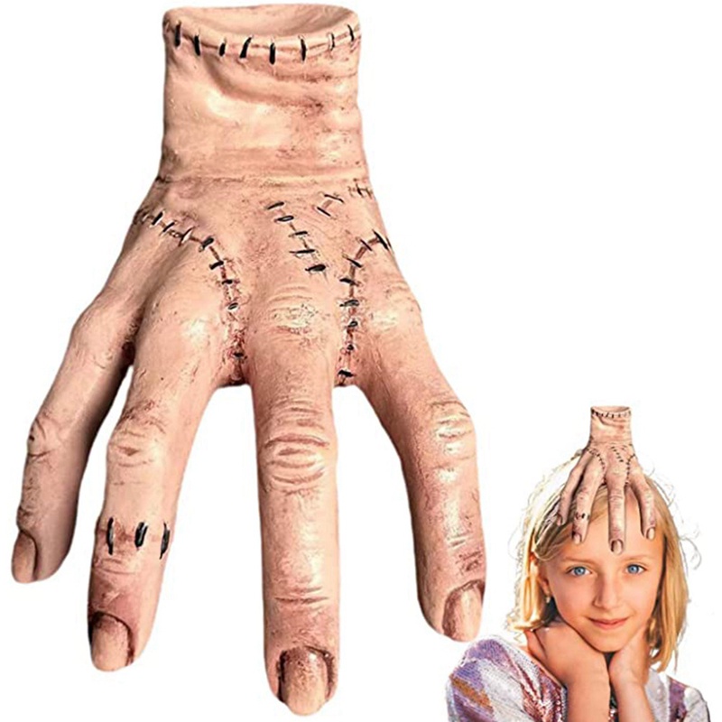 For wednesday addams đồ trang trí gia đình đồ chơi bằng tay pvc hand toy flesh-color palm toy the thing hand from wednesday addams, cosplay hand by addams family