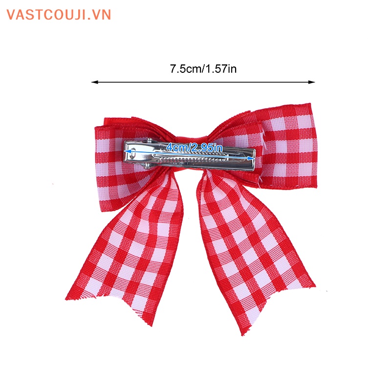 1 Cặp Kẹp Tóc Hình Quả Cherry Đỏ Phối Ren Hai Lớp Phong Cách Lolita