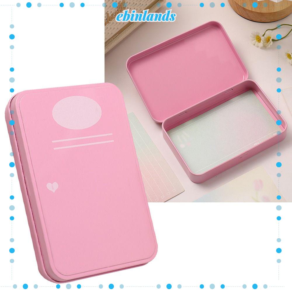 EBINLANDS Hộp Đựng Trang Sức Hình Chữ Nhật Màu Hồng Xinh Xắn Ốp
