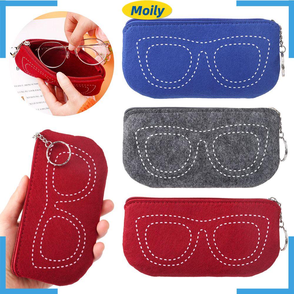MOILYVN Túi Đựng Mắt Kính Bằng Vải Nỉ Mềm Mại Tiện Dụng