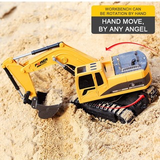 Rechargeable 6-channel remote control excavator toy