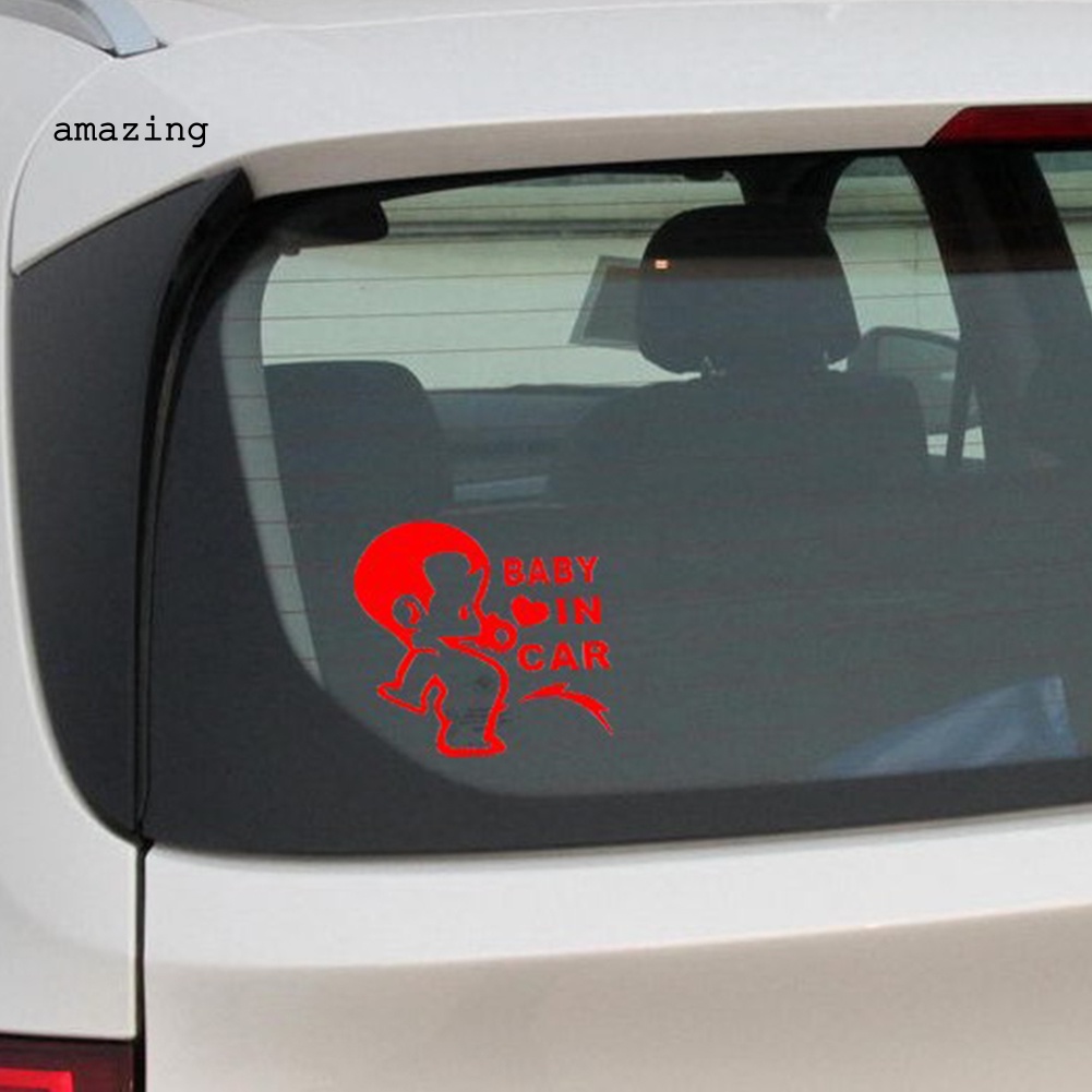 Miếng Dán Phản Quang Họa Tiết Chữ Baby In Car Trang Trí Xe Hơi Xe Tải