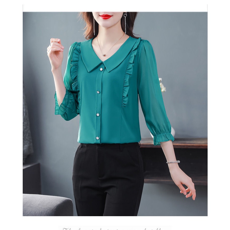 Áo Sơ Mi Chiffon Ba Lỗ Tay Lỡ Phong Cách Mới Dành Cho Nữ