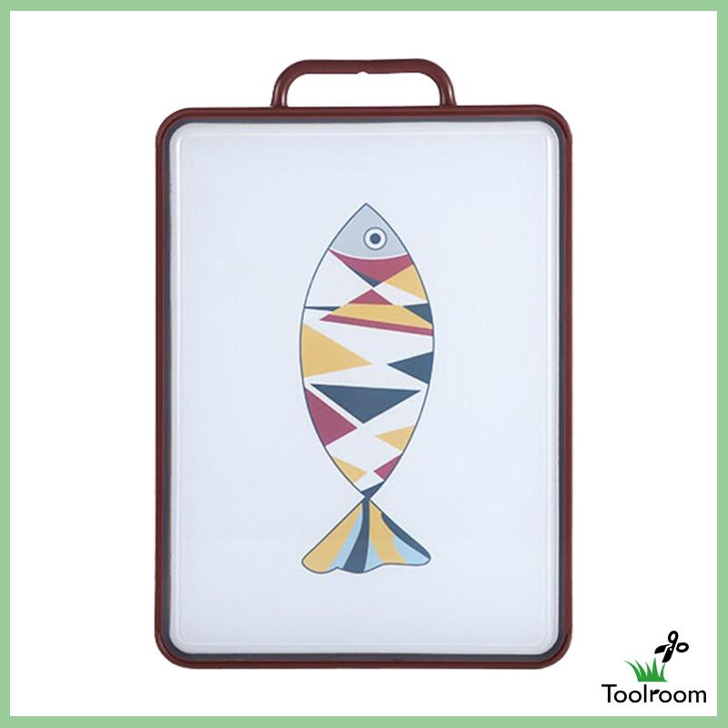 Thớt Hai Mặt Màu Đỏ 40x27cm Đa Năng Tiện Dụng