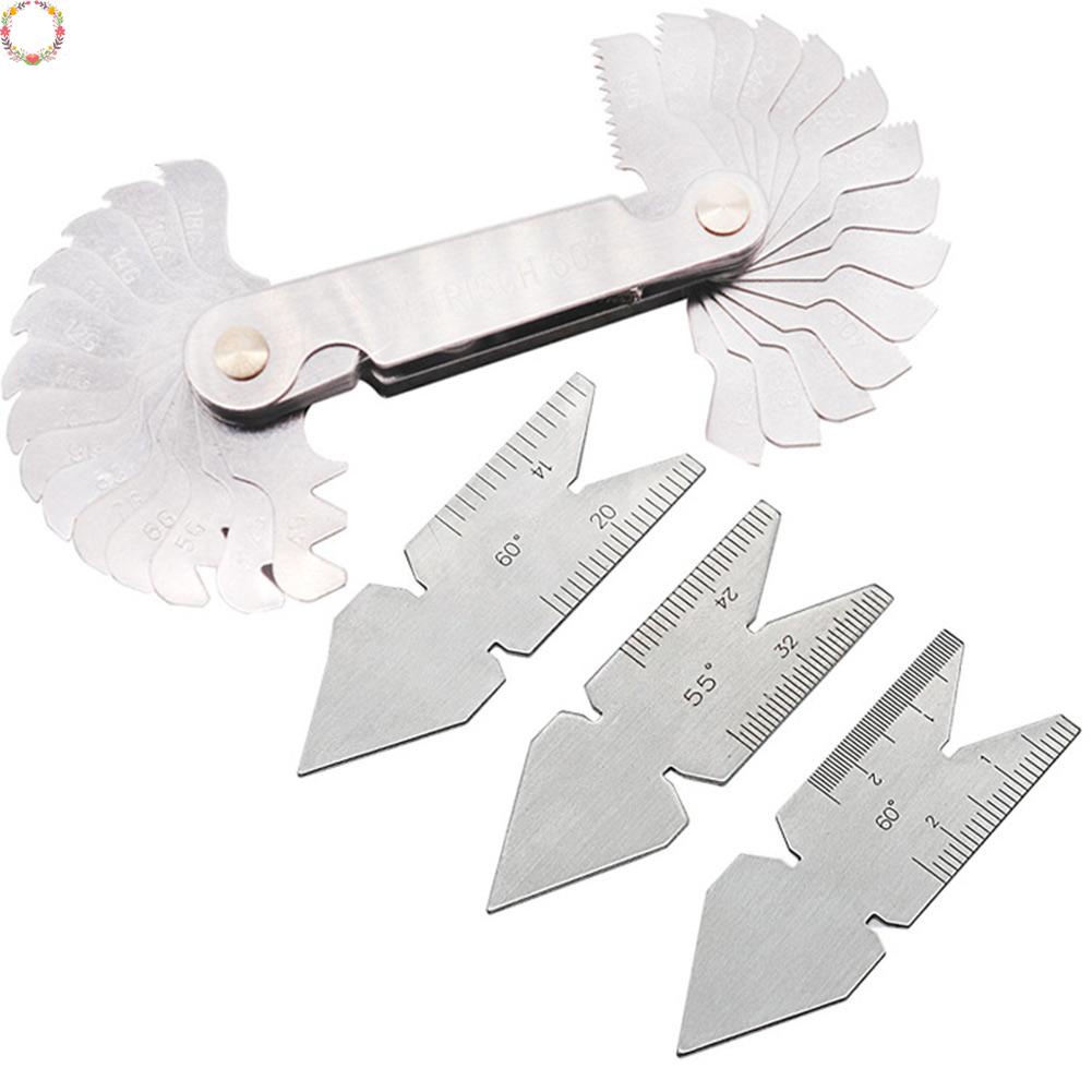 4-mảnh 55&amp;60 ° Gauge metric và inch tích hợp thread gauge center gauge