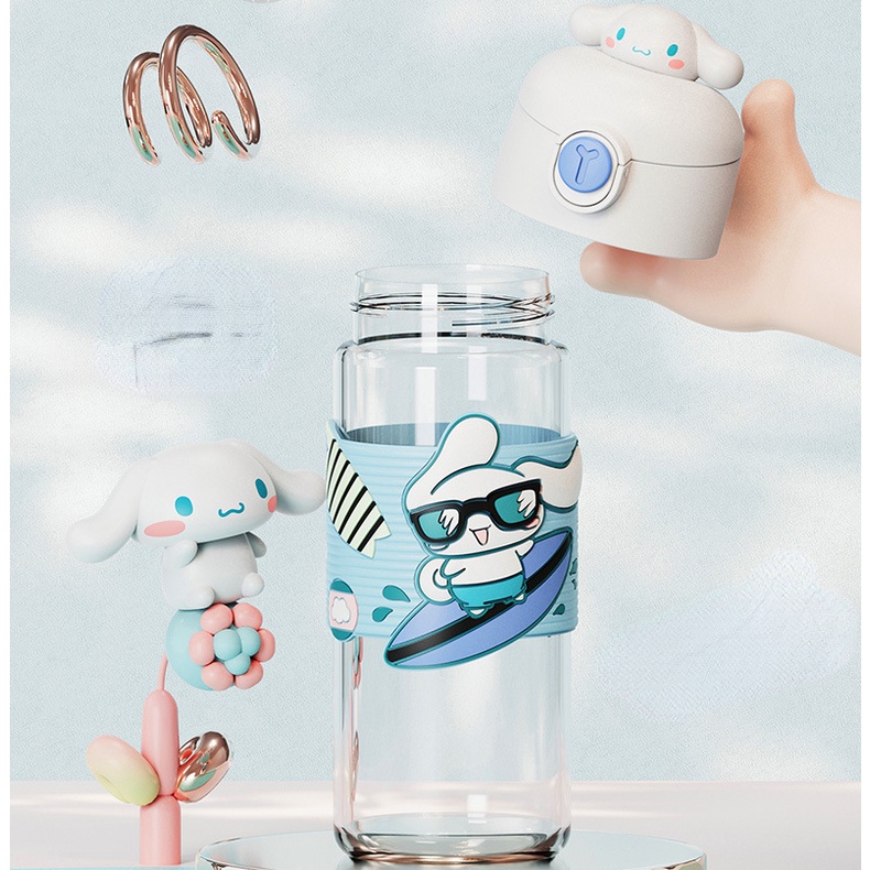 Kawaii Sanrio Chai Nước Poppurin Kuromi Cinnamoroll Phim Hoạt Hình Ngoài Trời Kids Cup Boys Girls Quà Tặng