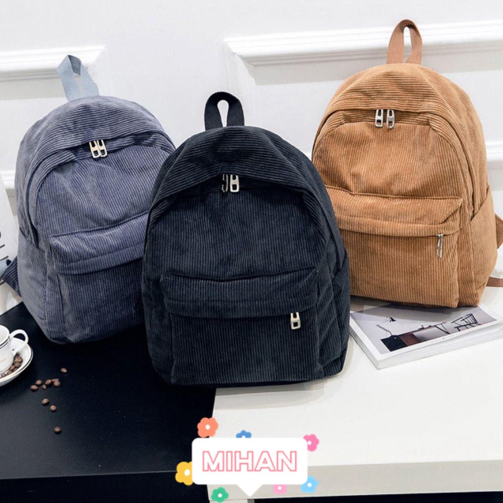 Ba Lô Đi Học / Du Lịch Sức Chứa Lớn Dacron Dacron Bằng Vải Nhung Nhẹ Thiết Kế Mới MIHAN1 Cho Thanh Thiếu Niên