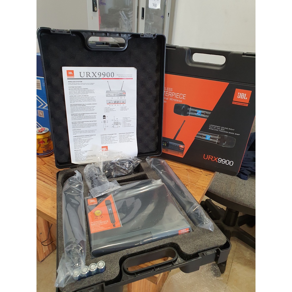 Micro không dây JBL URX9900 Và JBL KMC8 -2 râu cao cấp,chống hú,chống rít, hát nhạy