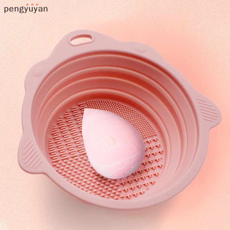 Hộp Silicone Vệ Sinh Cọ Trang Điểm Có Thể Gấp Gọn Tiện Dụng
