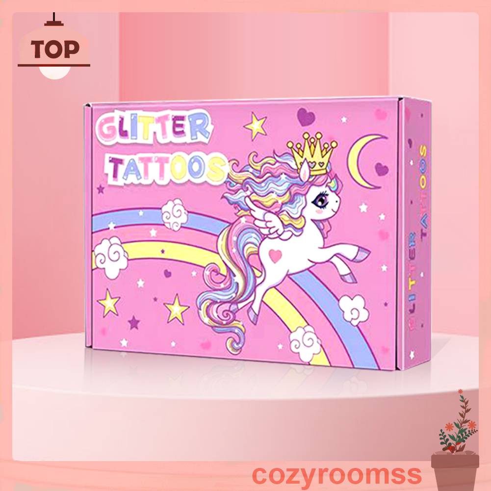 Hình Xăm Dán Tạm Thời Họa Tiết Động Vật Hoạt Hình 3D Dễ Thương Chống Nước