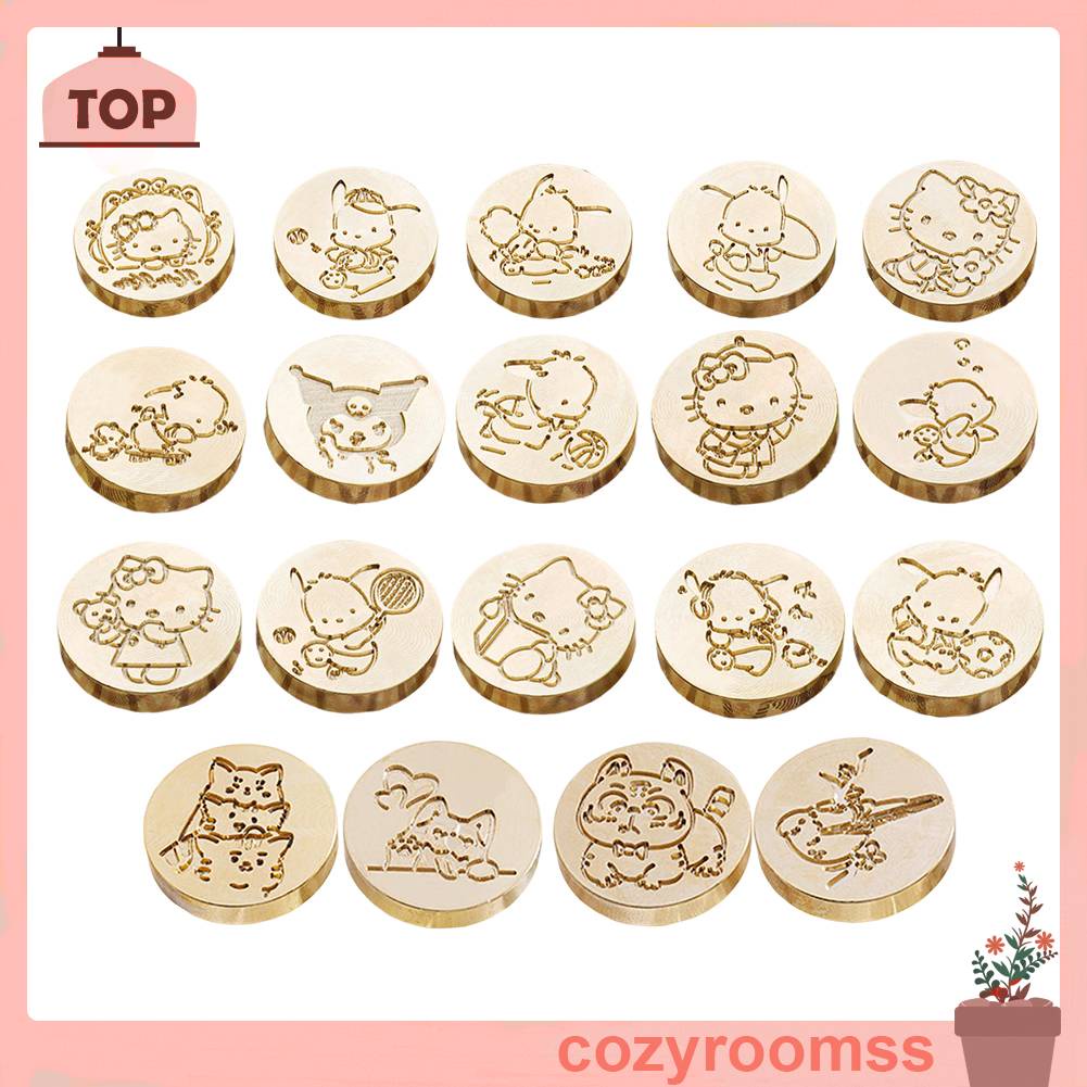 Con Dấu Hình Tròn Họa Tiết Động Vật Nhỏ Tự Trang Trí Thiệp Cưới