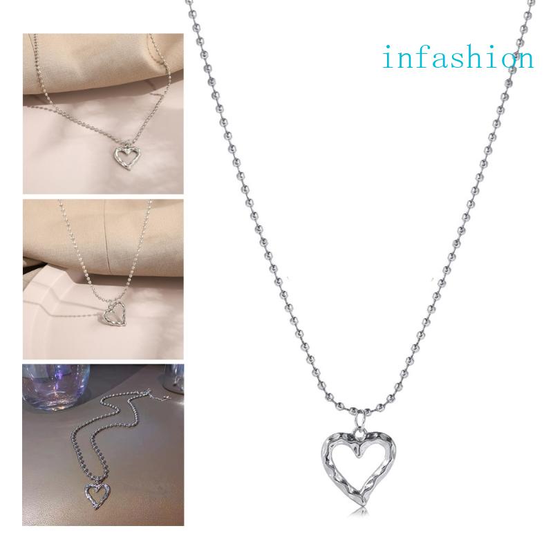 Vòng cổ Choker Mặt Hình Trái Tim Rỗng Đơn Giản Thời Trang