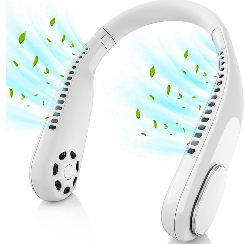 Quạt Đeo Cổ Không Cánh 3 Tốc Độ Điều Chỉnh 360 Độ 4000MAh Có Thể Sạc Lại Tiện Dụng°Quạt Làm Mát Linh Hoạt Có Thể Mang Đi Tiện Dụng