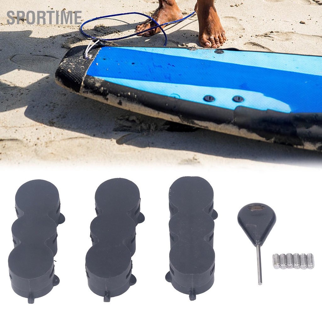 Sportime 3 Ván Lướt Sóng Vây Hộp Đuôi Bánh Lái Thay Thế Rãnh Căn Cứ Cắm Cho Longboard Đứng Lên Mái Chèo