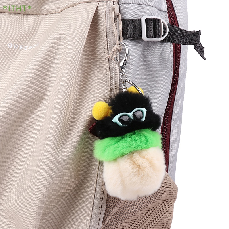 Móc Khóa Búp Bê Lông Thỏ Mềm Mại Trang Trí Ba Lô / Túi Xách Mới