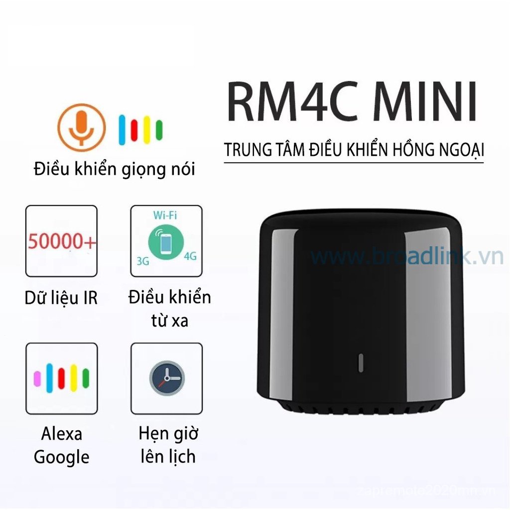 Bestcon mini Broadlink rm4c điều khiển hồng ngoại quạt TV điều hòa điều khiển từ xa, lệnh thoại