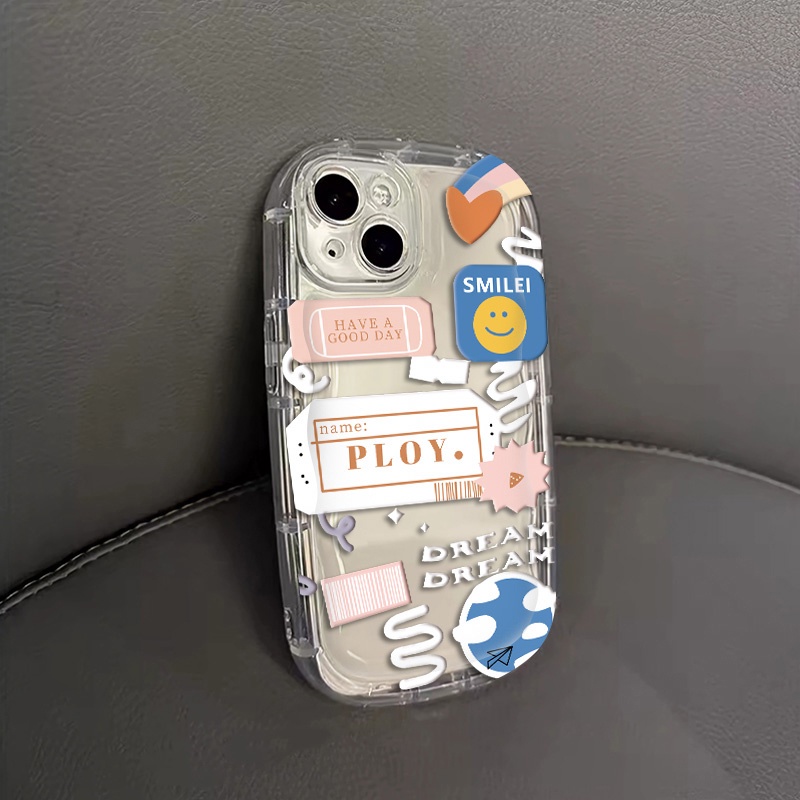 Ốp Điện Thoại TPU Silicone Mềm Trong Suốt Chống Sốc In Hình Mặt Cười Cho IPhone 14 13 12 11 Pro XS Max X XR 8 + 7 Plus