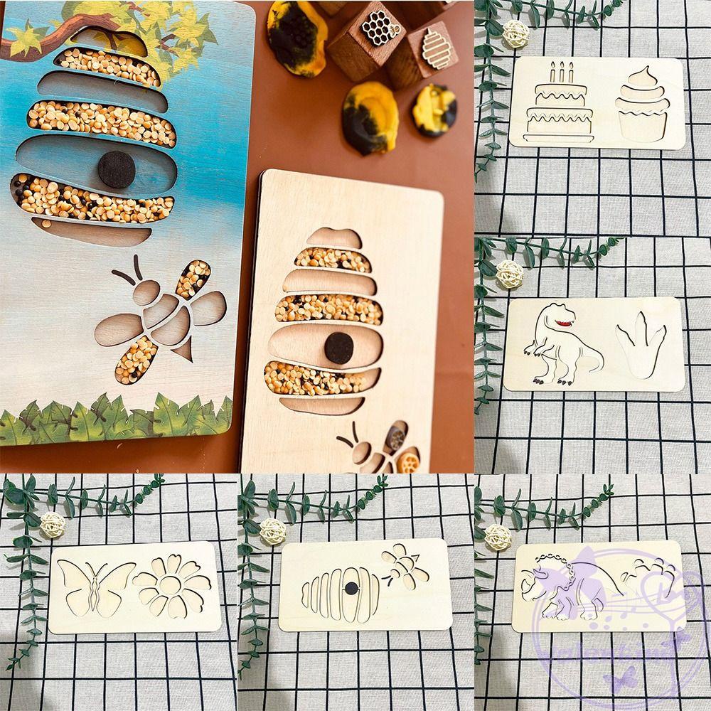Đồ Chơi Khay Đựng Bánh Kem Bằng Gỗ Hình Ong / Bướm / Động Vật Độc Đáo DIY