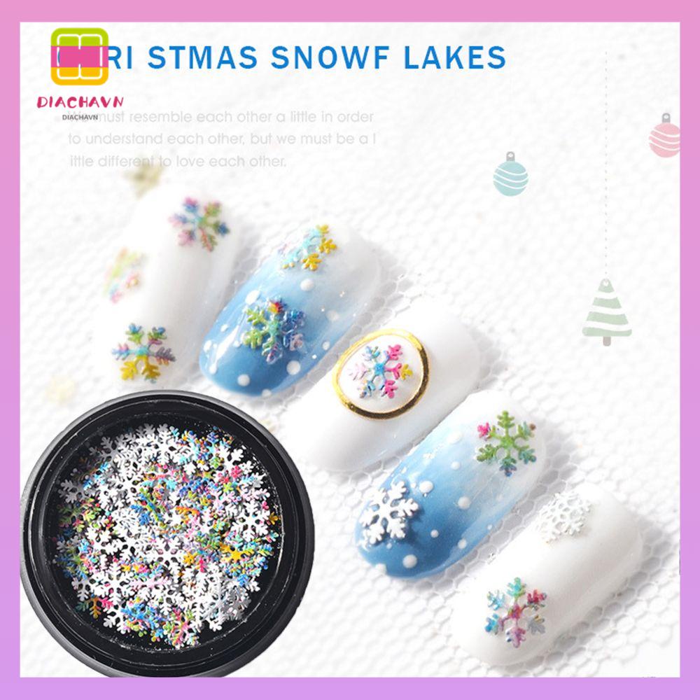 DIACHAVN Kim Sa Dán Trang Trí Móng Tay Lấp Lánh DIY