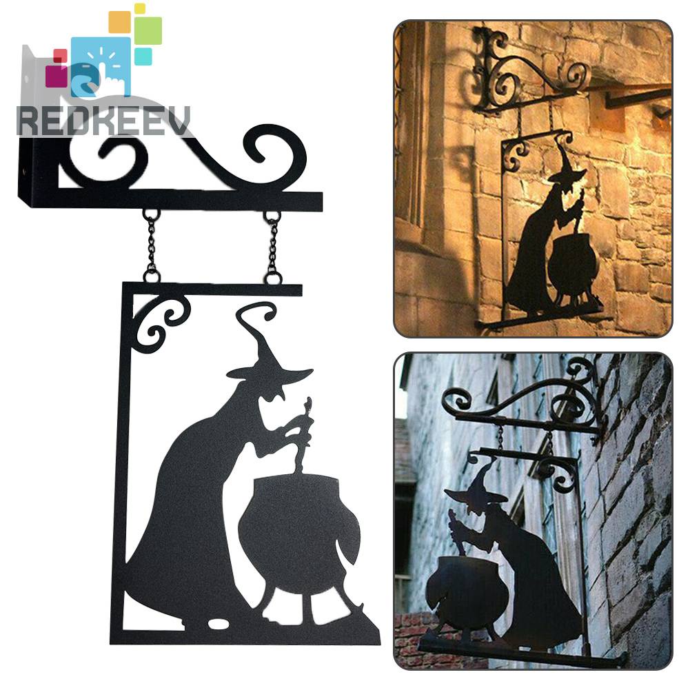 Biển Hiệu Phù Thủy Màu Đen Treo Tường Chống Ăn Mòn Trang Trí Nhà Cửa / Sân Vườn