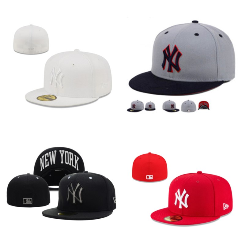 New.York Yankees Cap Men Women's Baseball W Close Full Fit Hat Hip Hop ZEBP