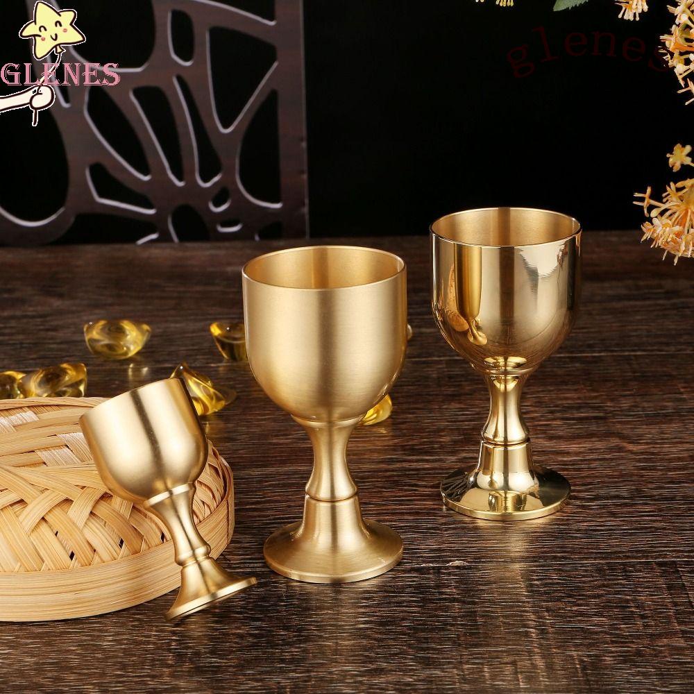 Cốc Đánh Bóng Bằng Đồng Thau Mịn Chống Mài Mòn Không Phai Màu Đơn Giản Trang Trí Bàn Làm Việc