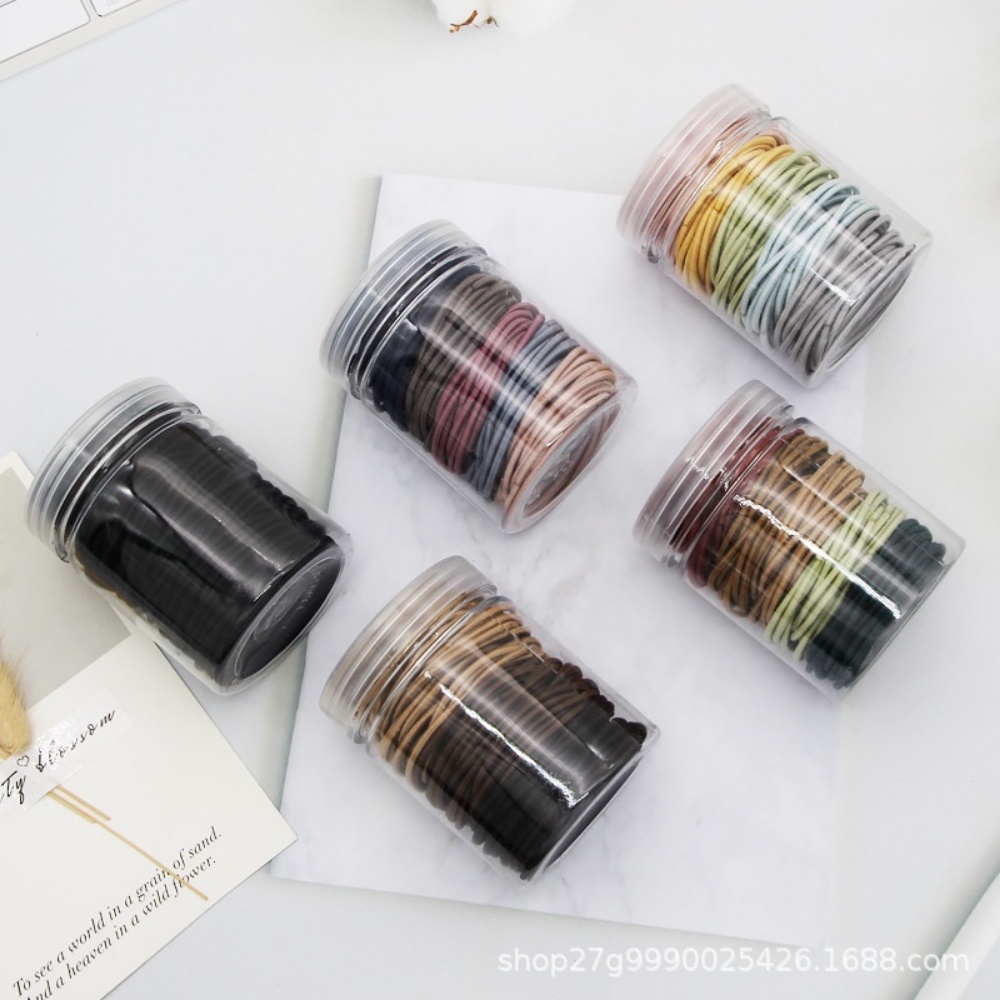 Set 1000 Dây Buộc Tóc Co Giãn Màu Sắc Ngọt Ngào Đơn Giản DULA777