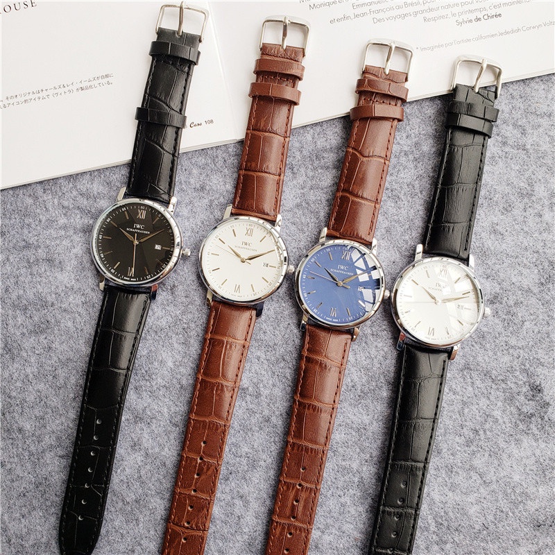 Đồng Hồ Quartz Nam Hiển Thị Ngày Dây Da 38mm