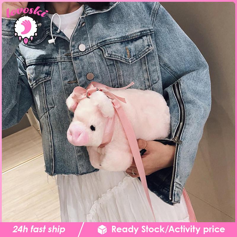 Túi Đeo Chéo Vai Hình Chú Heo Dễ Thương Thời Trang Xuân Hè Cho Nữ