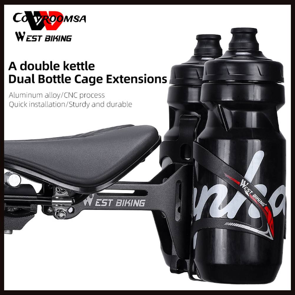 Giá Đỡ Bình Nước Nối Dài Bằng Hợp Kim Nhôm Gắn Yên Xe Đạp Tiện Lợi