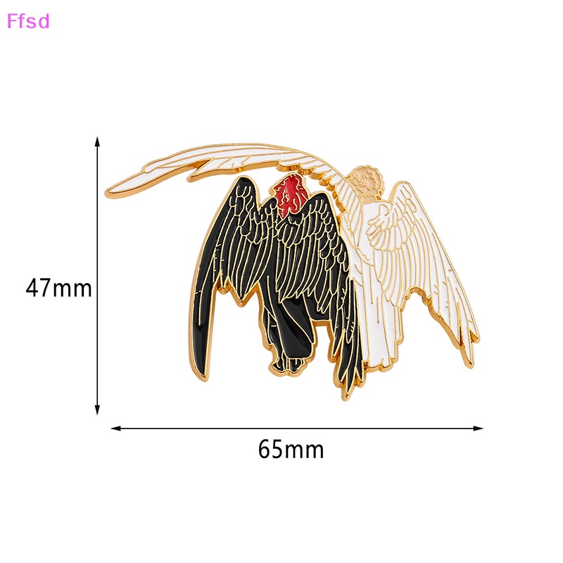{Ffsd} Ghim Cài Áo Kim Loại Cứng Hình Thiên Thần Quỷ Và Quạ Bất Ngờ Tốt * Hàng Bán Chạy