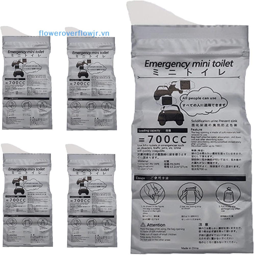 Set 1 / 5 Túi Đi Vệ Sinh Khẩn Cấp 700ml Tiện Dụng Khi Đi Du Lịch