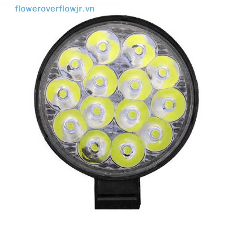 1 Hộp Đèn LED Tròn 42W 14 Bóng Phá Sương Mù Cho Oto SUV ATV